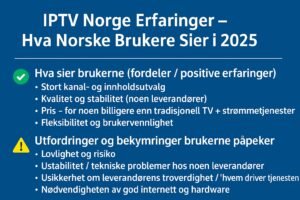 IPTV Norge Erfaringer – Hva Norske Brukere Sier i 2025