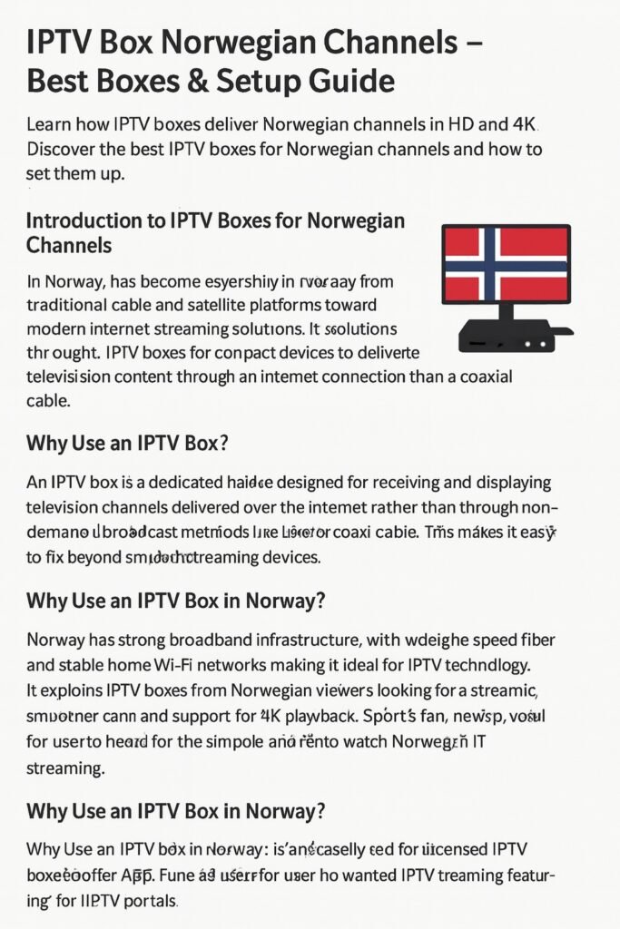 iptv box norwegian channels